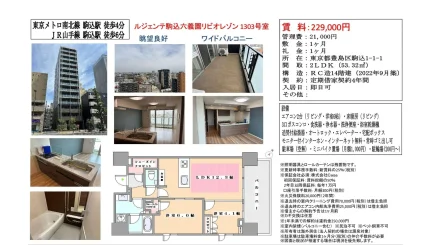 ルジェンテ駒込六義園リビオレゾン 1303号 0