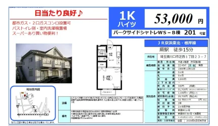 パークサイドシャトレWS-B棟 201号室 201号室 0