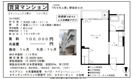 代々木上原 101号 0