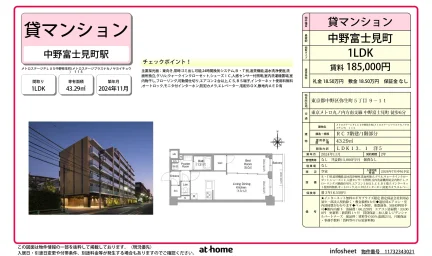 メトロステージPLUS中野生町 1LDK 0