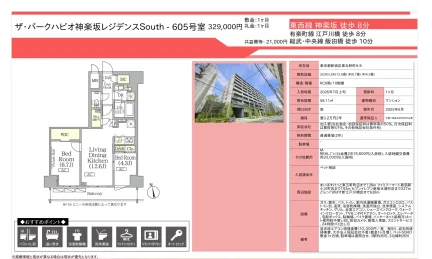 ザ・パークハビオ神楽坂レジデンスSouth-605号室 605号 0