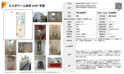 エスポワール奈奈 0107号室 0107号 0