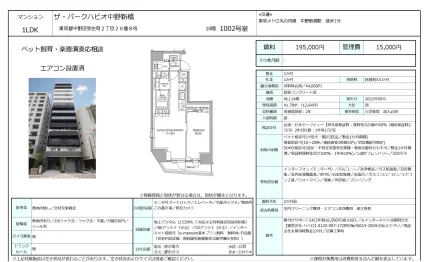 ザ・パークハビオ中野新橋 1002号 0