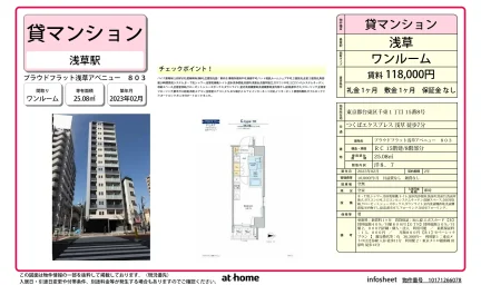 プラウドフラット浅草アベニュー 803 803号 0