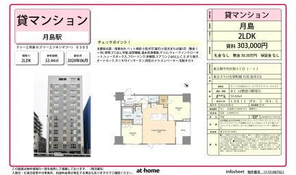 Modern 2LDK Condo Near Station in Tsukuda 0