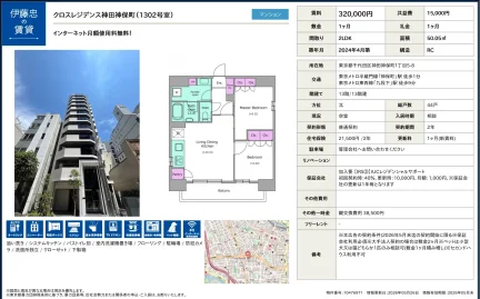 伊藤忠クロスレジデンス神田神保町 1302号 0