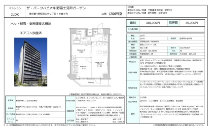 ザ・パークハビオ中野富士見町ガーデン 1206号 0
