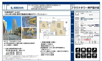 プラウドタワー神戸県庁前 11階 0