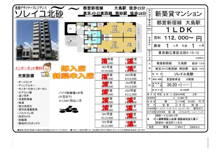 ソレイユ北砂 8号室 0