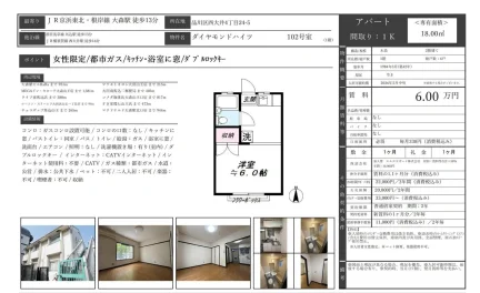 ダイヤモンドハイツ 102号 0