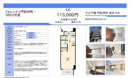 フォレシティ門前仲町 0603号 0