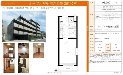 ルーブル早稲田六番館301号室 301号 0