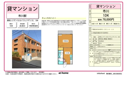 Charming 1DK Condo in Ichikawa 0