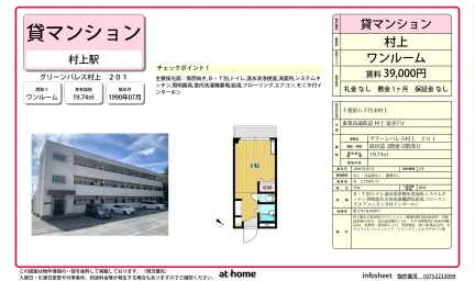 グリーンパレス村上 201 201号 0