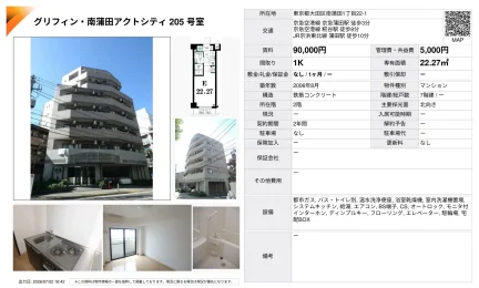 グリフィン・南蒲田アクトシティ 205号 0