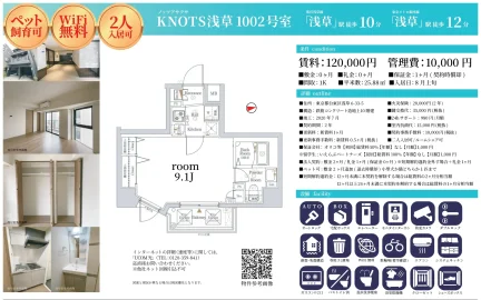 KNOTS浅草 1002号室 1002号 0