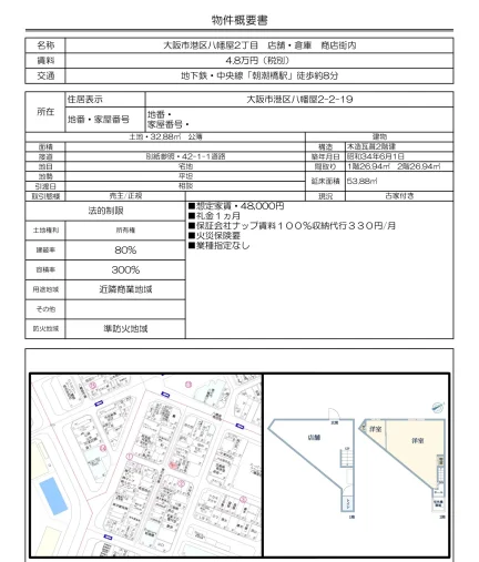 大阪市港区八幡屋2丁目 店舗・倉庫 商店街内 0