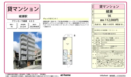 グランカーサ綾瀬 403 403 0