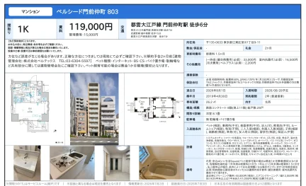 ベルシード門前仲町 803 803 0