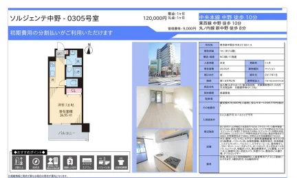 ソルジェンテ中野 0305号 0