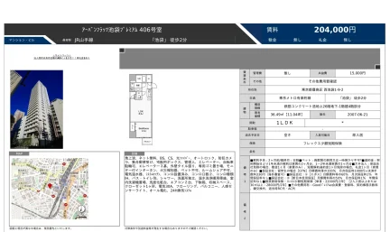 アーバンフラッツ池袋プレミアム 406号 0