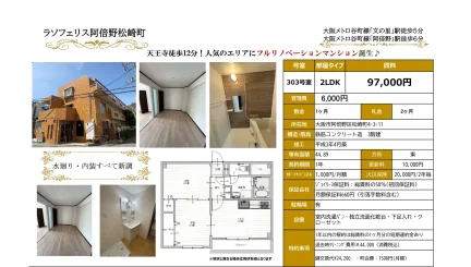 ラソフェリス阿倍野松崎町 303号 0