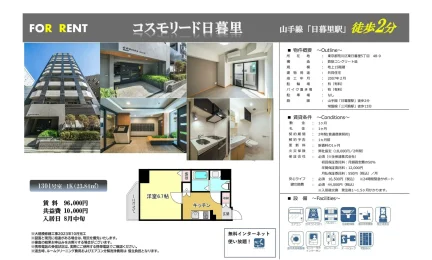 コスモリード日暮里 1301号 0