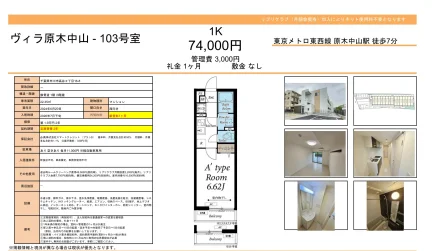 ヴィラ原木中山 103号 0