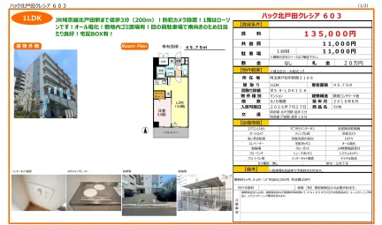 ハック北戸田クレシア 603号 0