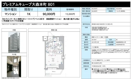 プレミアムキューブ大森本町 801 801 0