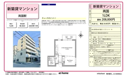Brand New 1LDK Condo Near Station in Kamezawa 0