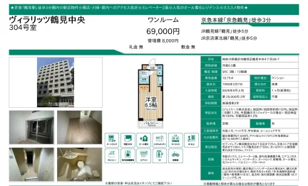 ヴィラリッツ鶴見中央 304号 0