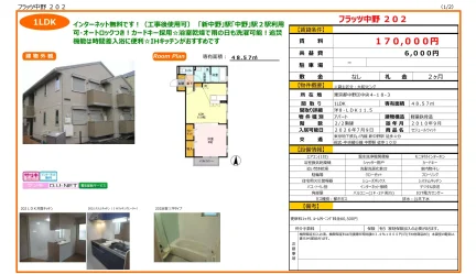 フラッツ中野 202 202号 0