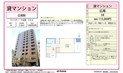 サンパティーク広尾 504 504 0