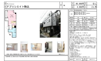 アプリシエイト駒込 201号 0