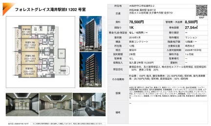 フォレストグレイス滝井駅前I1202号室 1202号 0