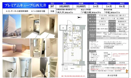 プレミアムキューブG西大井 207号 0