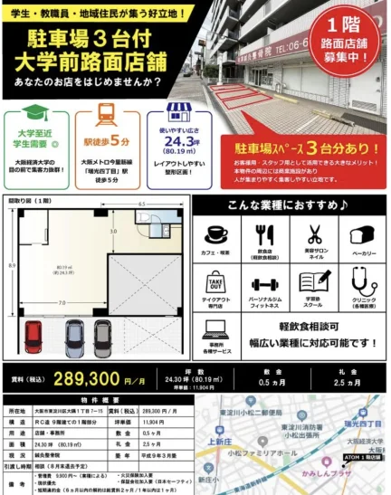 大学前路面店舗 0