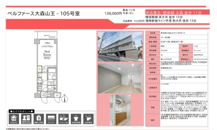 ベルファース大森山王 105号 0
