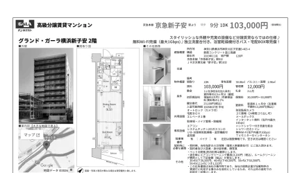 GALA 高級分譲賃貸マンション 1DK 0