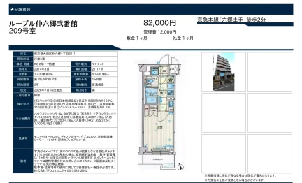 ルーブル仲六郷弐番館 209号 0