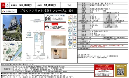 プラウドフラット浅草トレサージュ 804 0