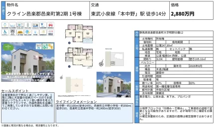 クライン邑楽郡邑楽町第2期1号棟 1号 0