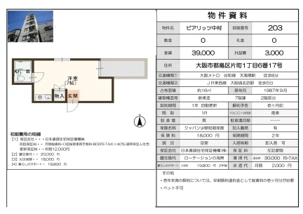 ピアリッツ中村 203 0