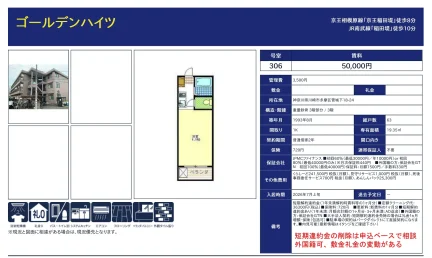 ゴールデンハイツ 306号 0