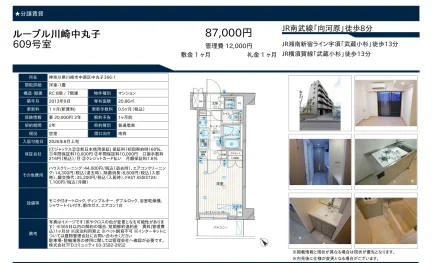 ルーブル川崎中丸子 609号 0