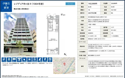 レジディア市ヶ谷I 1004号 0