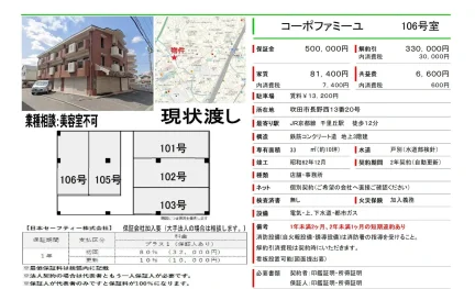 コーポファミーユ 106号 0
