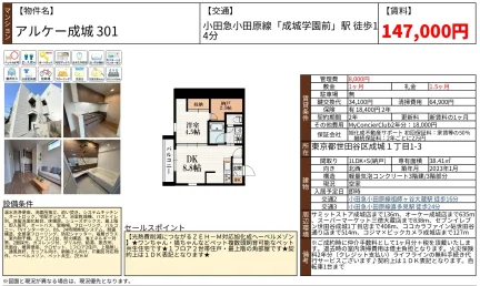 アルケー成城 301 301号 0
