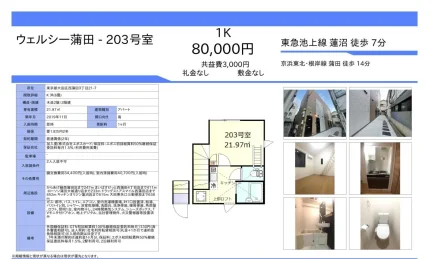 ウェルシー蒲田 203号 0